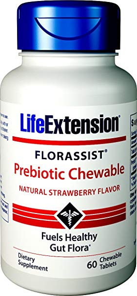 Life Extension Florassist Prebiotic Chewable, 60 Chewable Tablets