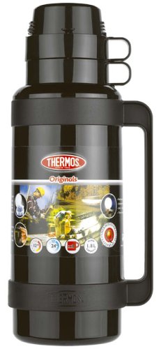 Thermos Mondial Flask, 1.8 L - Black/Green/Blue