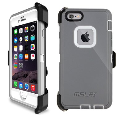 iPhone 6S Case, iPhone 6 Case 4 Layer Cover Built-in Screen Protector Heavy Duty Rugged Shorkproof Waterproof DustProof Drop protection With Kickstand for iphone 6s case grey