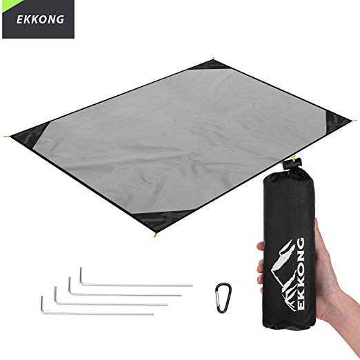 EKKONG Picnic Blanket Waterproof Ultralight Small Pack Pocket Blanket, Portable Beach Blanket, Camping Blanket, Seat Pad for Outdoor Activities (200 * 200cm)