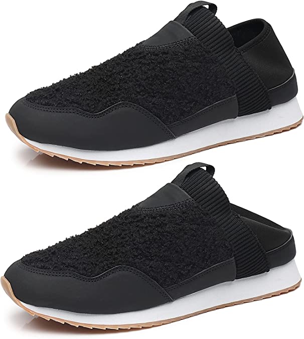 Faranzi Slippers for Women House Plush Slip on Shoes for Indoor Outdoor Warm Non-Slip Garden Loafers