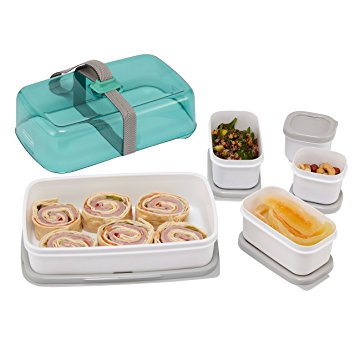 Rubbermaid Fasten   Go Entree Kit, Lunch Containers, Sea Foam Green