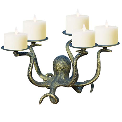smtyle 5 Octopus Candelabra Candle Holders for Centerpiece or Room Desk Decor