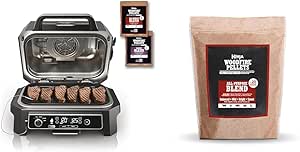 Ninja Woodfire Pro XL Grill & Smoker Bundle with All Purpose Blend Pellets, 180 sq in, 4-in-1 Master Grill