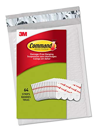 Command Small Refill Strips, 12 Strips, Clear, 17024CLR