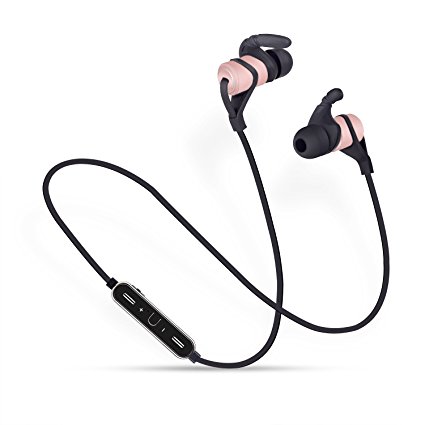 Sundray Wireless Bluetooth Headphones Earphone Headset With Mic,Secure Fit and Comfortable,Sweatproof Best Sports Earphones For GYM Running Jogging,Up 6 Hours Long Working Time
