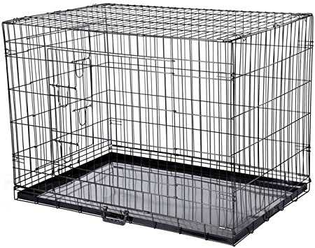 Confidence Pet Dog Folding 2 Door Crate Puppy Carrier Training Cage W/O Bed 2XL