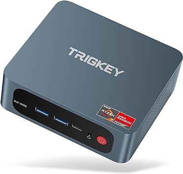 TRIGKEY 6 Core 12 Thread Mini Computer W11 Desktop PC Ryzen 5 5560U（Up to 4.0GHz）16G DDR4 3200MHz 500G NVME 2350MB/S SSD 15W TPD Micro PC | 6Core 1600MHz HD graphics | WIFI-6 | BT 5.2 | HDMI | Type-C