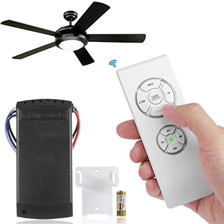 Lesgos Universal Ceiling Fan Lamp Remote Controller Kit & Timing Wireless Remote Control Fit 99% Ceiling Fan Lamp, Scope of Application [Home/Restaurant/Office/Hotel/The Club/Display Hall/Garage]