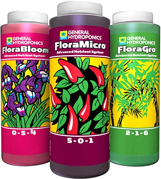 GH General Hydroponics Flora Series: FloraGro, FloraBloom, FloraMicro 16oz