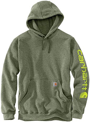 Carhartt Men's Midweight Sleeve Logo Hooded Sweatshirt (Regular and Big & Tall Sizes)