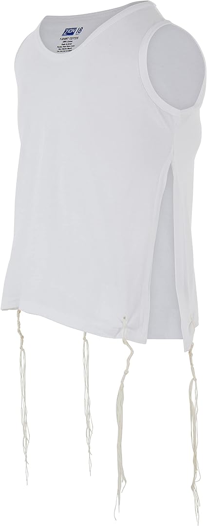 Zion Judaica Quality Comfortable Cotton Tzitzit Undershirt Certified Kosher T-Shirt Tzitzis Sweat Free Israel Import