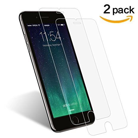 iPhone 8 7 6S 6 Screen Protector Tempered Glass, DeFitch Premium HD [Anti fingerprint][Anti shock]Screen Guard for Apple iPhone 8 / 7 / 6s / 6 4.7 inch [2-PACK]