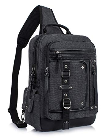 Leaper Messenger Bag Sling Bag Outdoor Cross Body Bag Shoulder Bag Black
