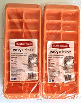 Rubbermaid Easy Release Ice Cube Tray - Pack of 2, Orange