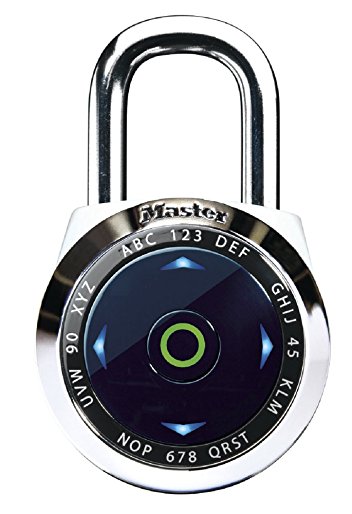 Master Lock 1500eXD Wide DialSpeed Set Your Own Combination Digital Padlock for Indoor Use Only, 2-1/16", Assorted