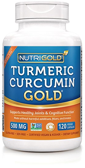 Nutrigold Turmeric Curcumin Gold (Features C3 Complex w/ BioPerine), 500 mg, 240 veg. capsules