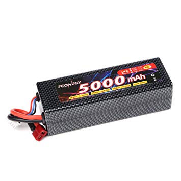 Fconegy 2S 7.4V 5000mAh 40C Lipo Battery Pack hardcase with Deans Plug for RC Airplane RC Helicopter RC Car RC Truck RC Boat, RC Hobby
