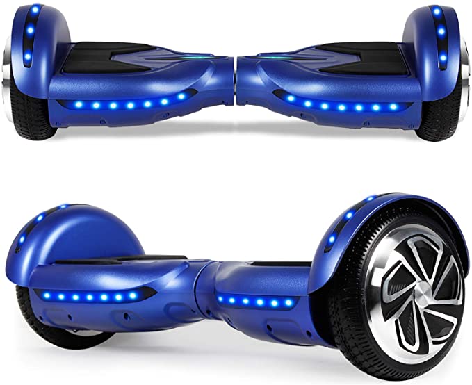 SISIGAD Hoverboard Self Balancing Scooter 6.5" Two-Wheel Self Balancing Hoverboard with Bluetooth Speaker for Adult Kids Gift