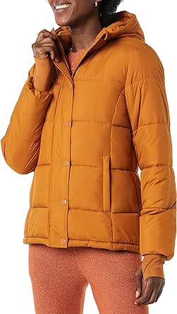 Amazon Essentials Women's Heavyweight Long-Sleeve Hooded Puffer Coat (Available in Plus Size)