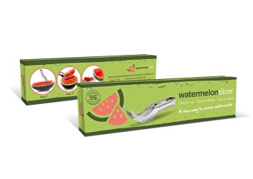 TOP QUALITY 18/10 STAINLESS STEEL WATERMELON SLICER and SERVING TONGS-PERFECT FOR KITCHEN/ PICNICS/BBQ/CAMPING-MELON CANTALOUPE 100% MONEY BACK GUARANTEE