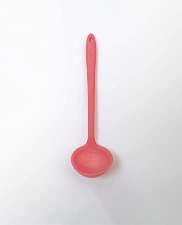 GIR: Get It Right GIRLAS317CRL Premium Silicone Heat-Resistant up to 550°F | Seamless, Nonstick Kitchen Ladles for Cooking, Baking, and Mixing |, 1/3 Cup, Coral