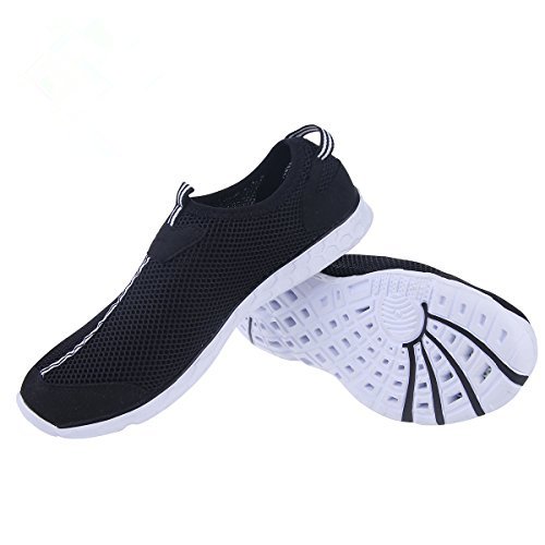 eyeones Men's Lightweight Quick Drying Mesh Aqua Slip-on Water Shoes Perfect Match for Waterproof Phone Case
