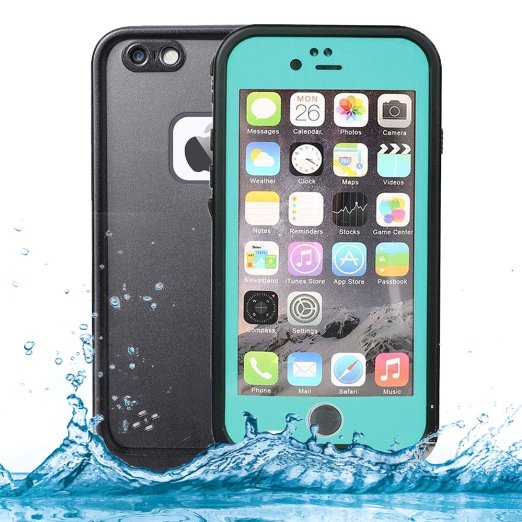 iPhone 6/6S Plus Waterproof Case,Goton [Newest Version] IP68 Certified Full-Body Waterproof Case Underwater Shockproof Waterproof Case for iPhone 6/6S Plus 5.5 Inch - (Teal)