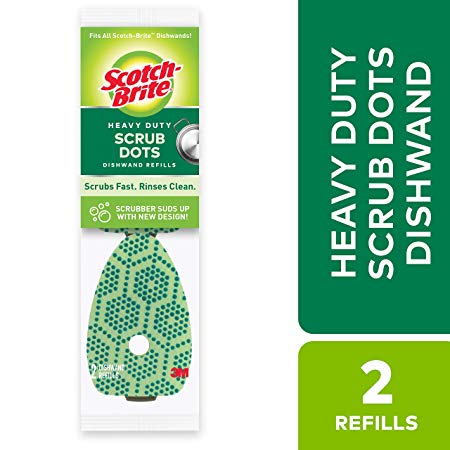 Scotch-Brite Scrub Dots Heavy Duty Dishwand Refills, Scrub Fast. Rinses Clean. 2 Refills