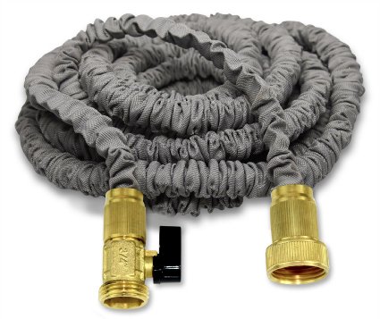 New 25' Expanding Hose by (Titan), Professional Grade Expandable Garden Hose. Solid Brass Connectors, Durable Double Layer Latex Core, Extra Strength Fabric, 3/4 USA Standard