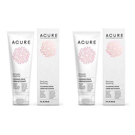 Acure Organics Natural Sensitive Face Wash Cleanser With Argan Oil For Face, Jojoba Oil, and Aloe Vera Extract With No Harmful Chemicals, Sulfates or Parabens, 4 fl. oz. each (Pack of 2)