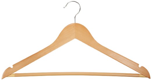 AmazonBasics Wood Suit Hangers - 30 Pack