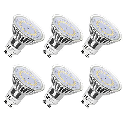 LE MR16 GU10 LED Bulbs, 50W Halogen Bulbs Equivalent, 3.5W ,350lm, 120° Beam Angle, 5000K Daylight White, LED Light Bulbs, Pack of 6 Units