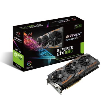 ASUS GeForce GTX 1060 6GB ROG STRIX OC Edition VR Ready HDMI 2.0 DP 1.4 Graphic Card (STRIX-GTX1060-O6G-GAMING)