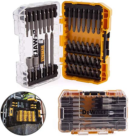 Dewalt DT70702 40 Piece Impact Screwdriver Bit Set   Tough Case Fits TStak Caddy, Black