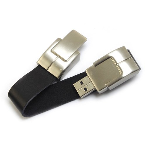 16GB Black Bracelet Leather USB 2.0 Flash Drive