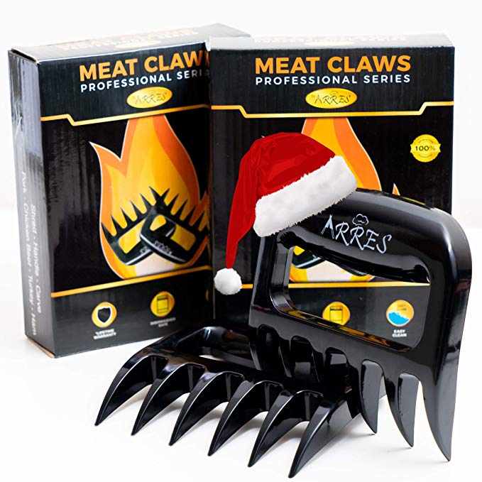 Arres Pulled Pork Claws & Meat Shredder - BBQ Grill Tools and Smoking Accessories for Carving, Handling, Lifting (2 Pack Meat Claws)