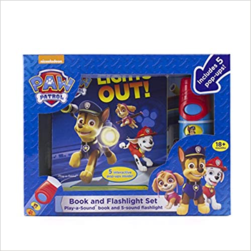 Nickelodeon PAW Patrol Chase, Marshall, Skye and More! - Light the Way! Pop-up Board Book and Sound Flashlight Toy Set - PI Kids: Book and Flashlight Set (Play-A-Sound)