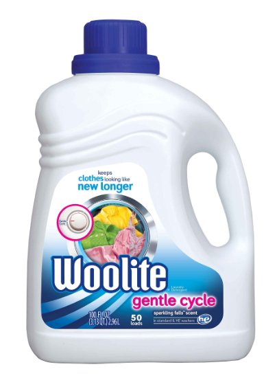Woolite Gentle Cycle Liquid Laundry Detergent for HE and Regular Machines, Sparkling Falls Scent, 50 Ounce