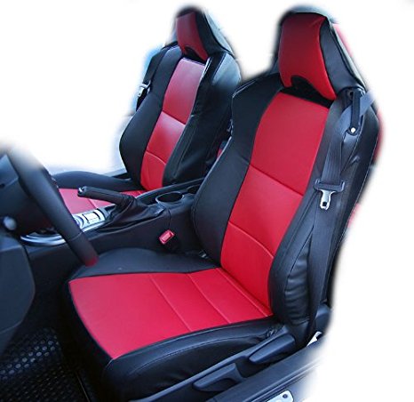 Scion FR-S Black/Red Artificial leather Custom fit Front seat cover