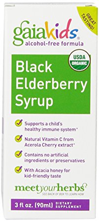 Gaia Herbs Kids Black Elderberry Syrup, 3 Ounce