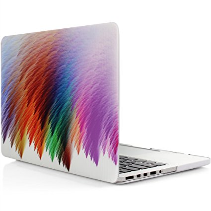 iDOO Glossy Print Hard Case for MacBook Pro 13 inch Retina without CD Drive Model A1425 and A1502 Brushed Paint