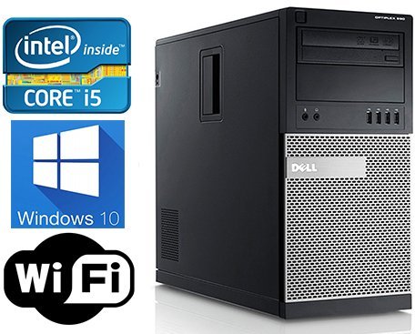 Dell Optiplex 790 High Performance Desktop Computer MiniTower, Intel Core i5-2400 Processor up to 3.4GHz, 8GB RAM, 2TB HDD   120GB SSD, DVD, WiFi, Windows 10 Pro 64 bit (Certified Refurbished)