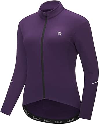 BALEAF Women's Thermal Cycling Jersey Long Sleeve Winter 4 Pockets Bike Fleece Jackets Windproof Reflevtive Cold Weather