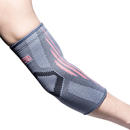 FREETOO Elbow Brace & Elbow Support Sleeve -GUARANTEED relief for Tennis elbow, Golfers Elbow, Arthritis, Injury recovery (L)