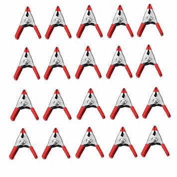 Heavy duty 2-Inch Metal Spring Clamp Tent Clip with Rubber tip , 20 Pack