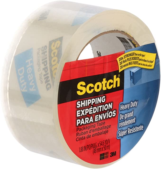 3M 3501C Scotch Clear Packaging Tape 48mm by 50 m, 1-Pack
