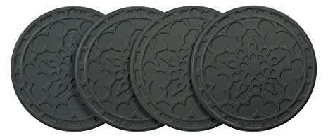 Le Creuset Silicone Set of 4 French Coasters, Oyster