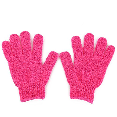 BelleSha Exfoliating Bath Gloves Red 1 pair