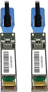 Tripp Lite Series SFP28 to SFP28 25GbE Passive Copper Twinax Direct Attach Cable, 2 Meters / 6.6 Feet, Male-to-Male, SFP-H25G-CU1M Compatible, Black, Lifetime Manufacturer's Warranty (N280-02M-28-BK)